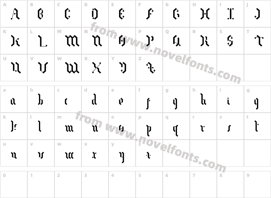 Meneide AlternativeCharacter Map