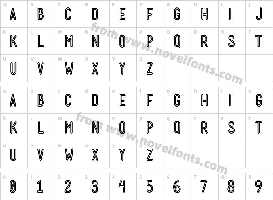 Mensch Mensch Bold InlineCharacter Map