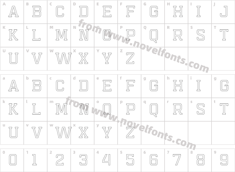 Mensura Slab Titling 2Character Map