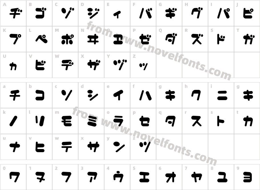 Merumo KtCharacter Map