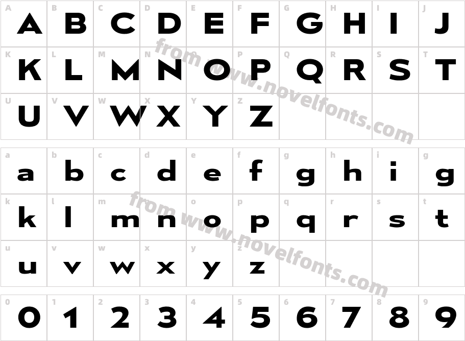 MesmerizeExRg-BoldCharacter Map