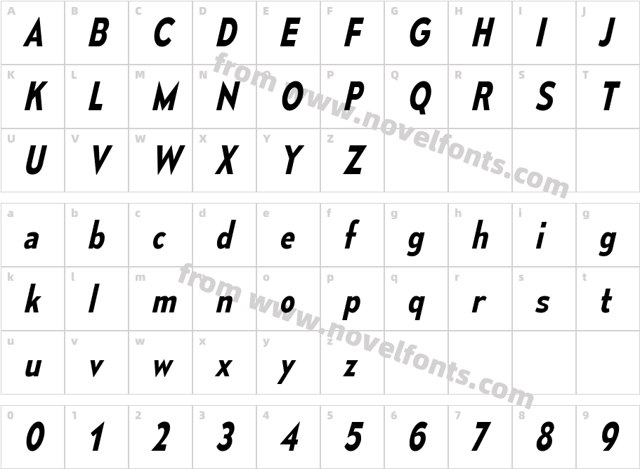 MesmerizeScSb-ItalicCharacter Map