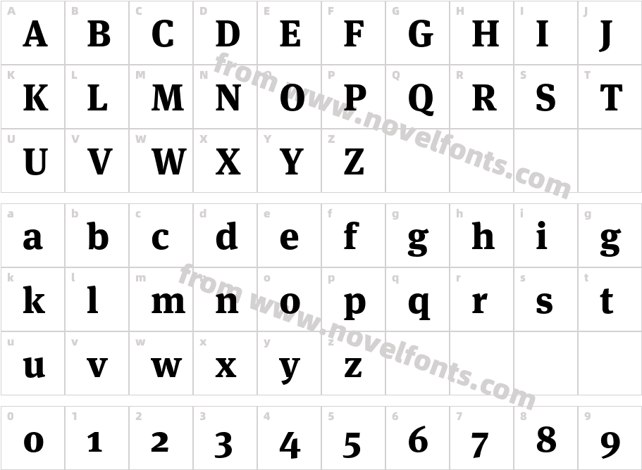 Meta Serif Pro ExtraboldCharacter Map