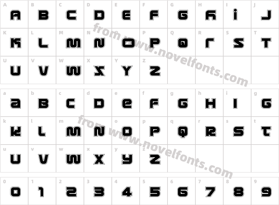 Metronauts Academy RegularCharacter Map