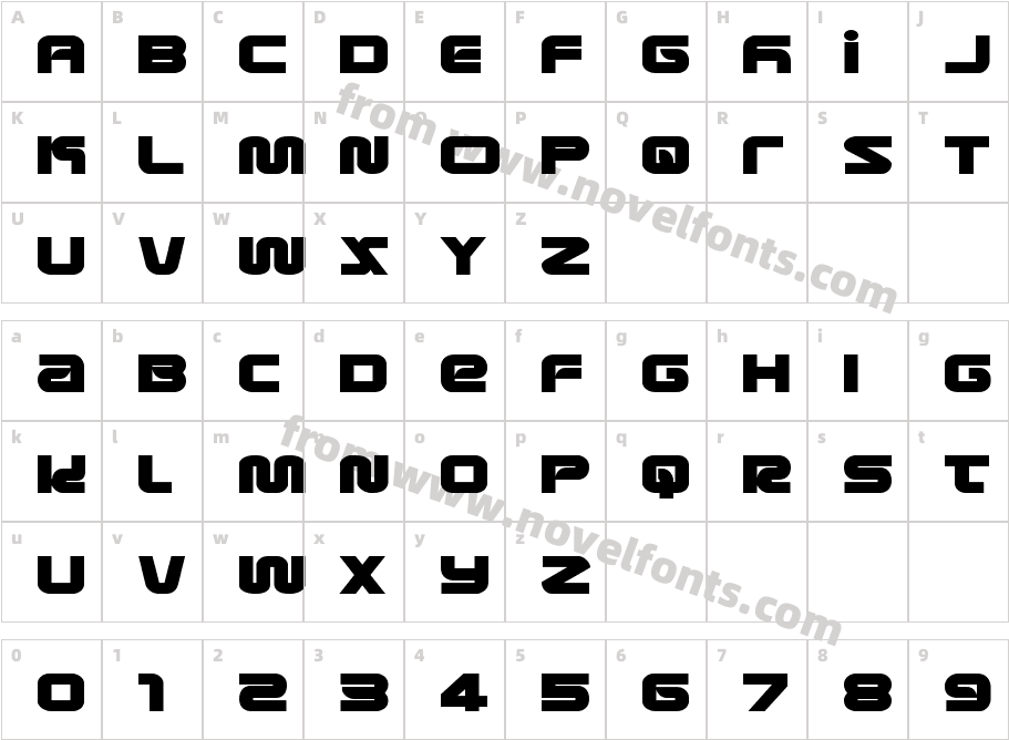 Metronauts ExpandedCharacter Map