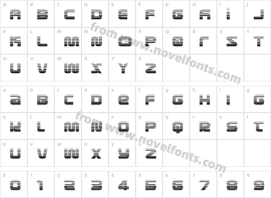 Metronauts Gradient RegularCharacter Map