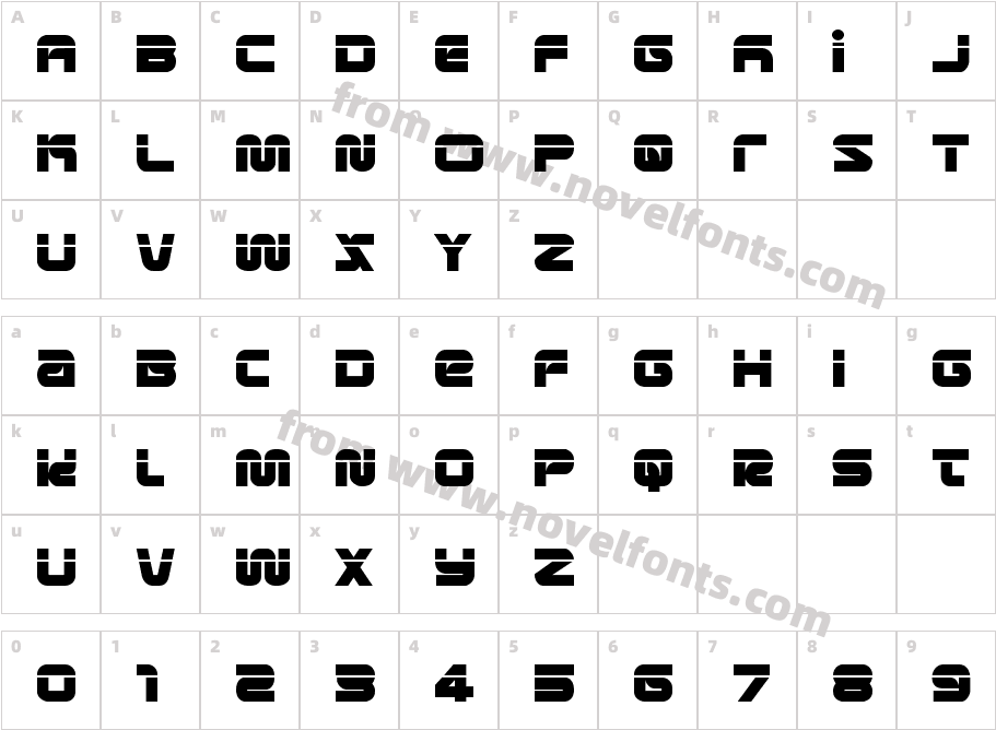 Metronauts Laser RegularCharacter Map