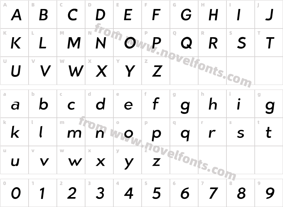 Bluebird Light ObliqueCharacter Map