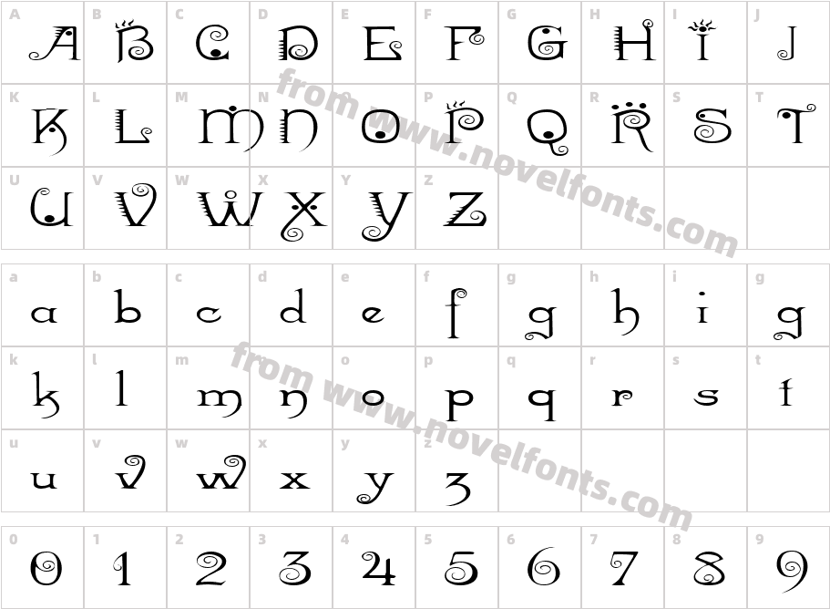 Mexacali Extended RegularSWFTECharacter Map