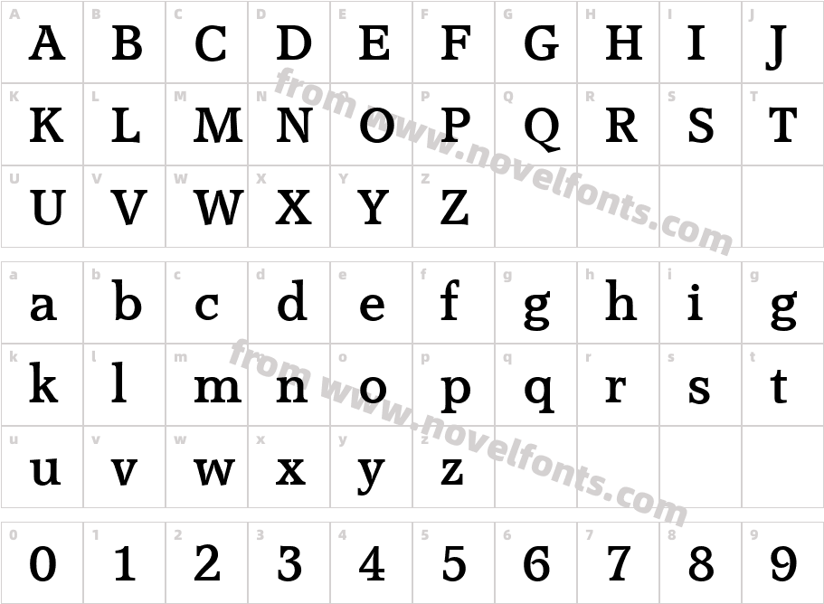 Michael Becker BoldCharacter Map