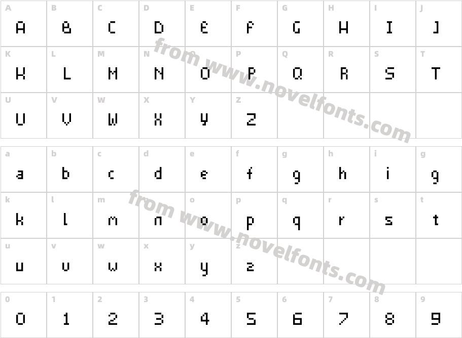 Micro RegularCharacter Map