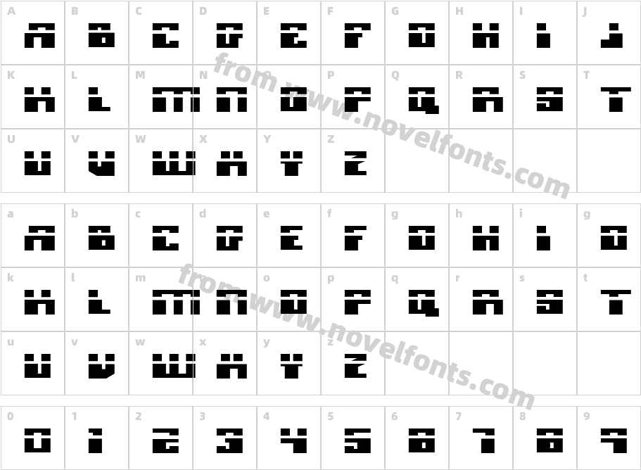 Micronian Expanded LaserCharacter Map