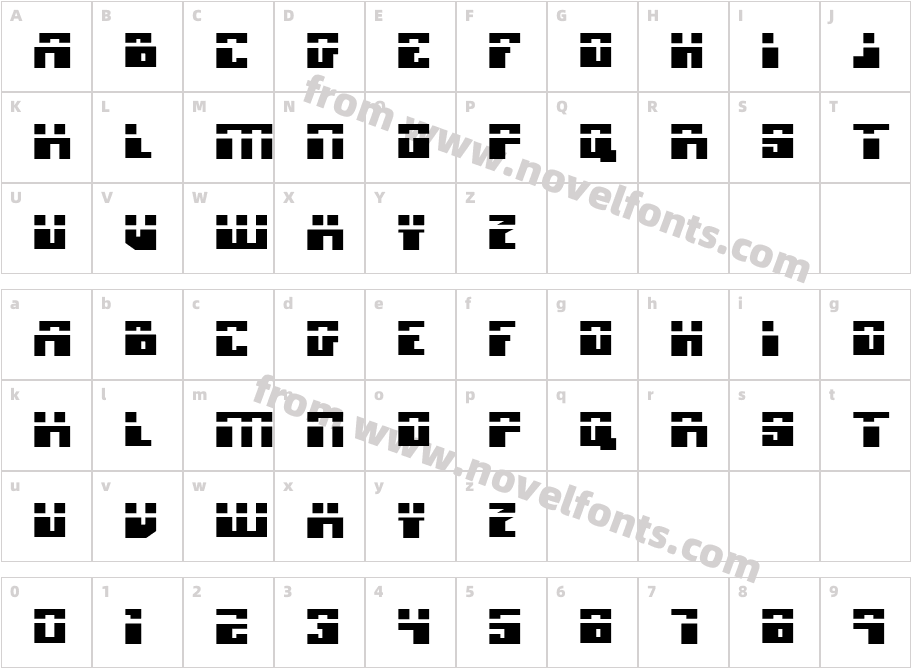 Micronian LaserCharacter Map