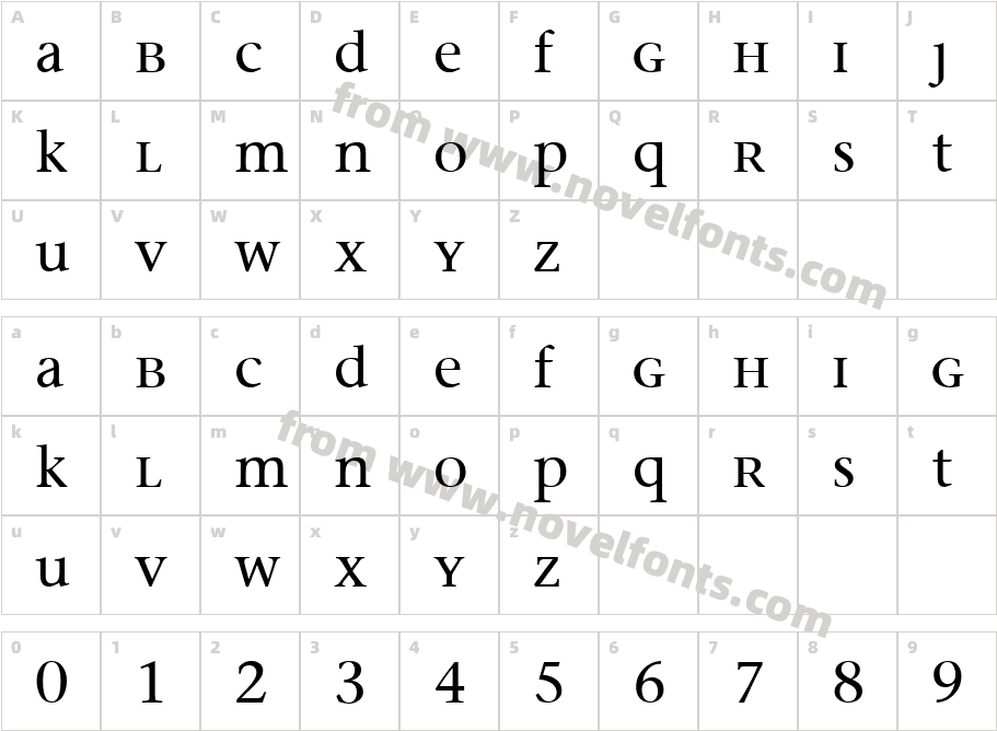 Migraine SerifCharacter Map