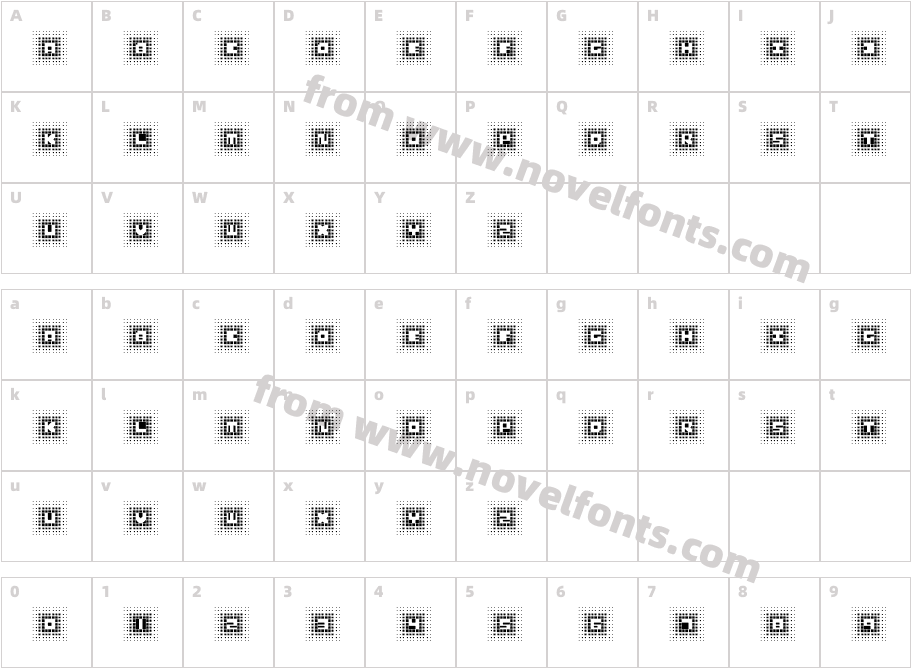 Min Sha RegularCharacter Map