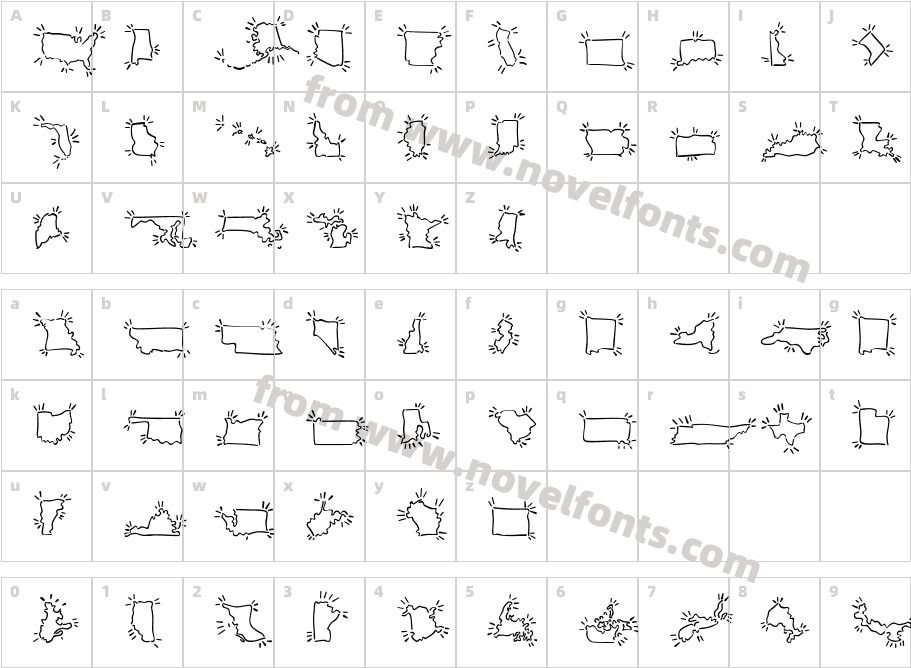 Mini Pics Borderline SpurtCharacter Map