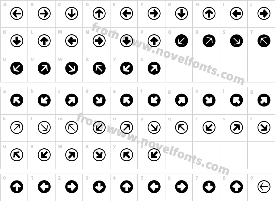 Mini Pics DirectionalRACharacter Map