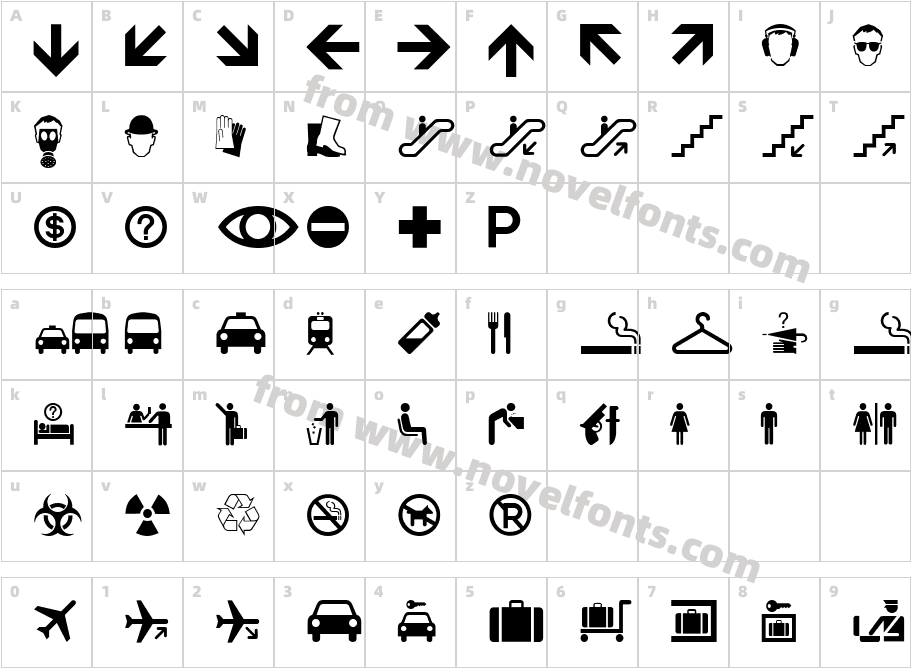 Mini Pics InternationalCharacter Map