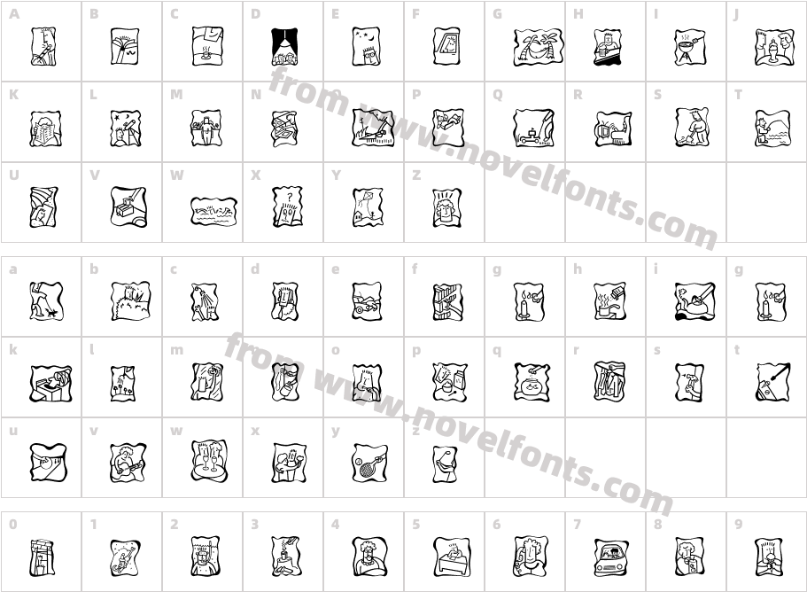 Mini Pics White BreadCharacter Map