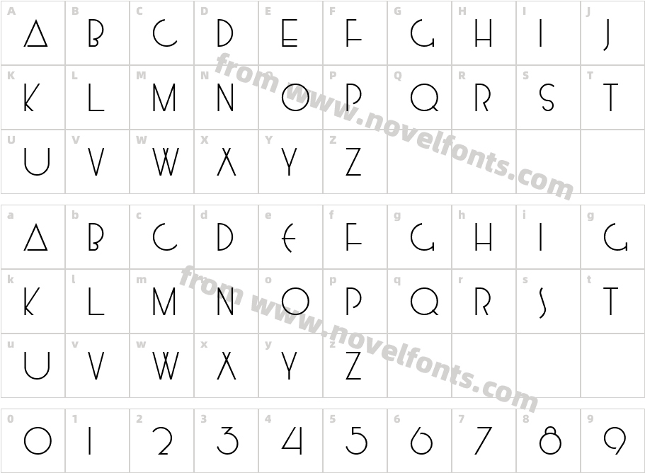 Minimal BoldCharacter Map