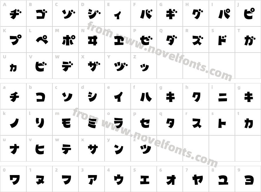 Minnano UtaKTCharacter Map