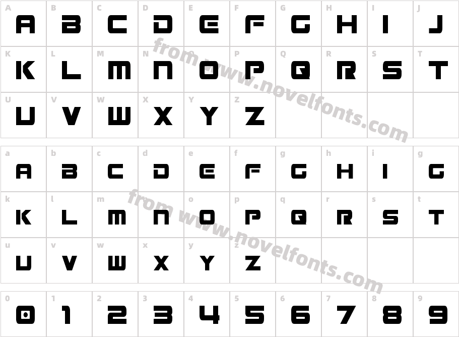 Mission GT-R CondensedCharacter Map