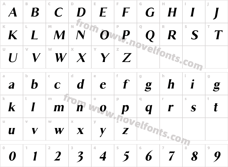 Mistle Italic BoldCharacter Map