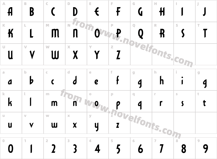 Mitzi DecoCharacter Map