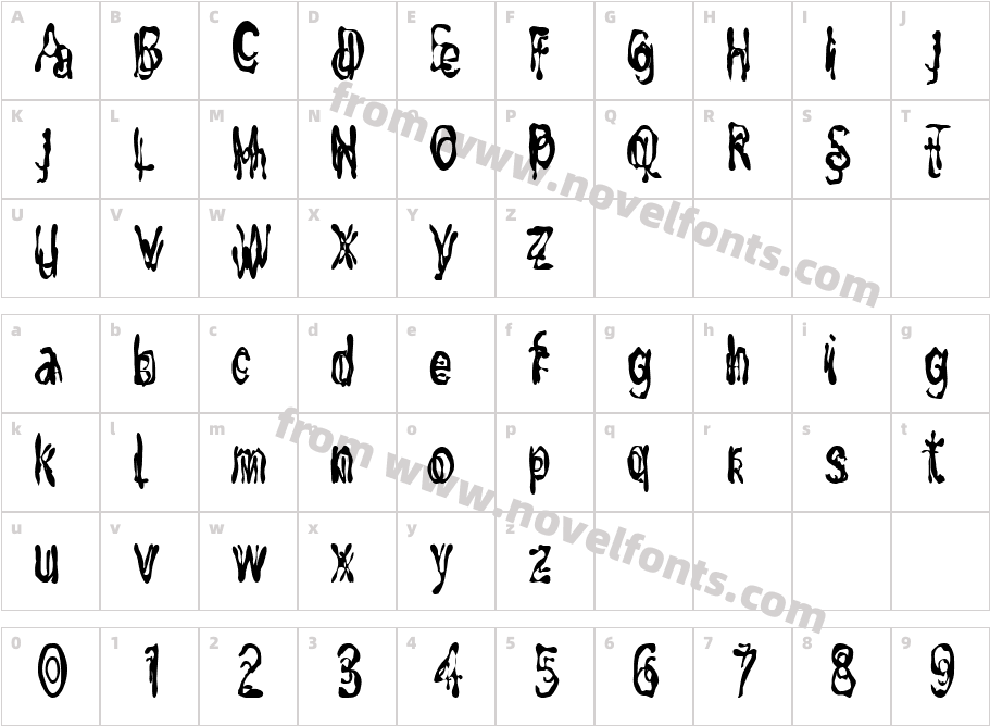 Mix Up Condensed RegularSWFTECharacter Map