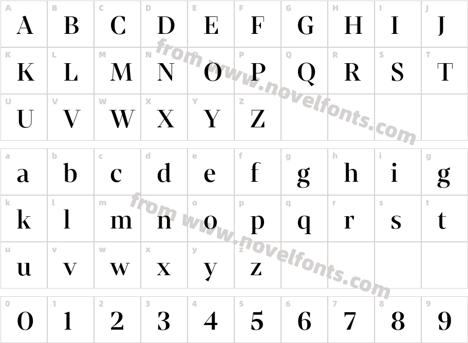 Mixta Didone Alt MediumCharacter Map