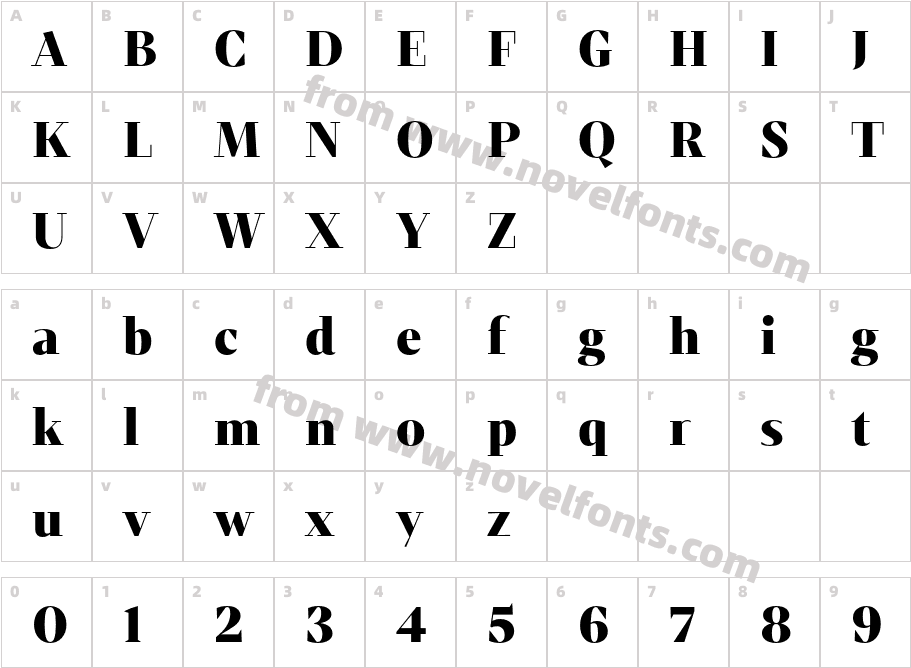 Mixta Didone BlackCharacter Map