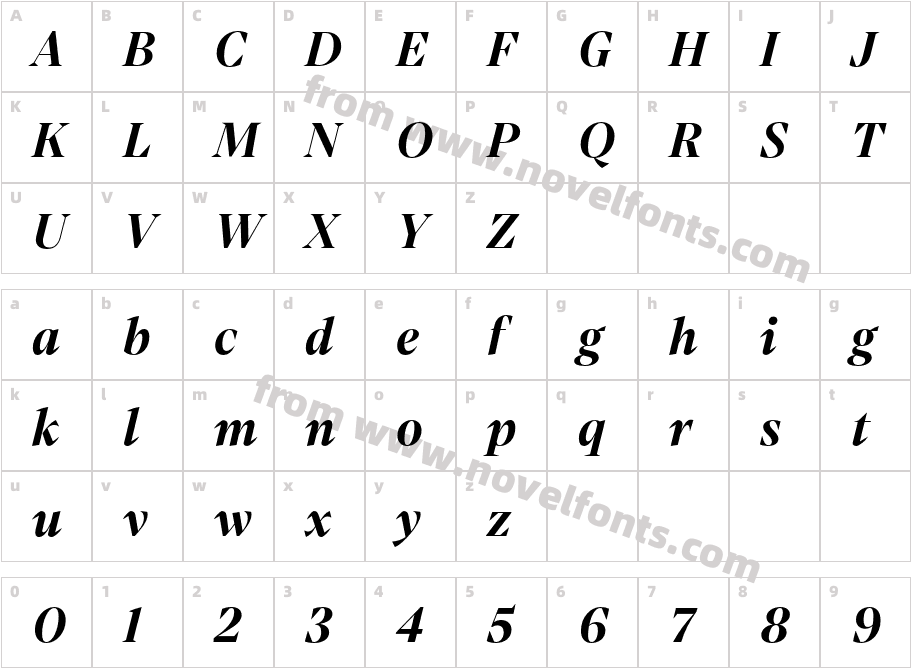 Mixta Pro Bold ItCharacter Map