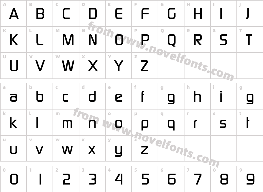 Modaerne RegularCharacter Map