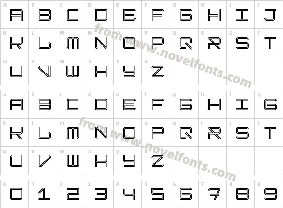 ModernismStrokeCharacter Map