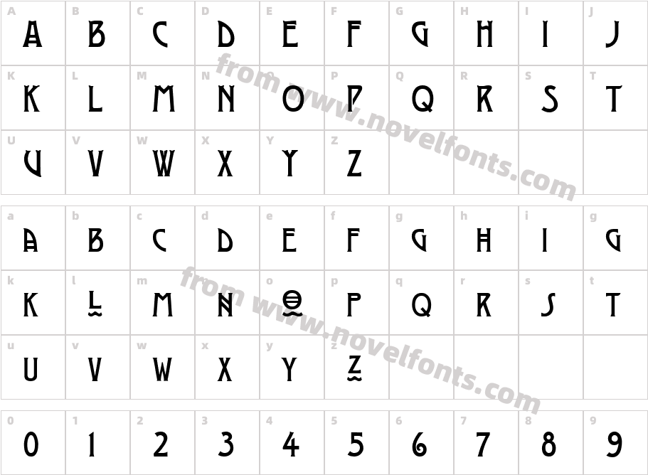 Modernist ThreeCharacter Map