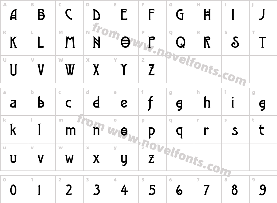 Modernist TwoCharacter Map