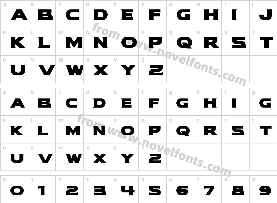 Modi Thorson BoldCharacter Map