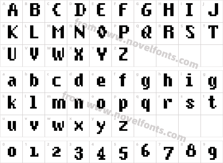 Modus Bold BoldCharacter Map