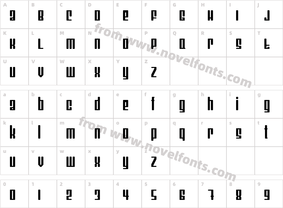 Mojo RegularCharacter Map