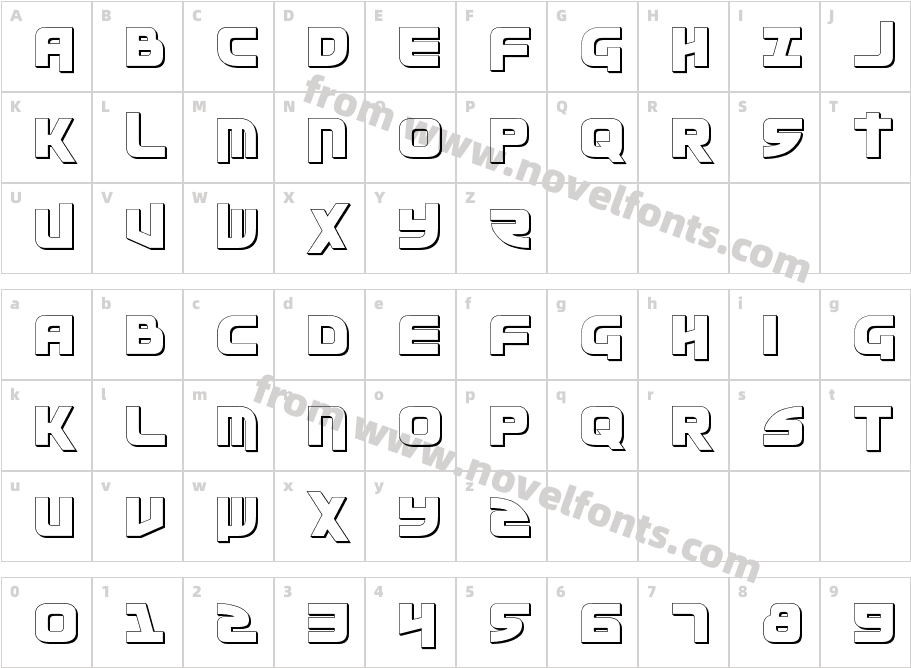 Moltors OutlineCharacter Map