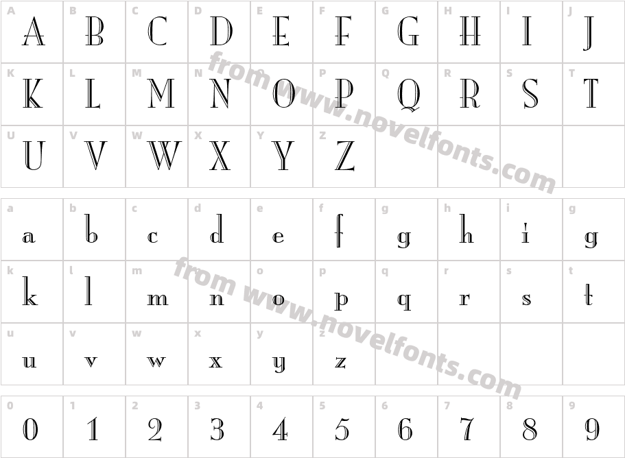 Mona Lisa RecutCharacter Map