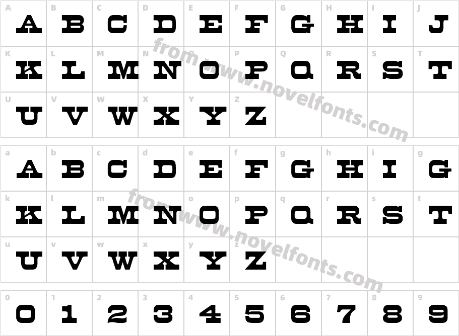 Mona RegularCharacter Map