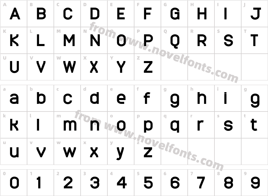 Monark BoldCharacter Map