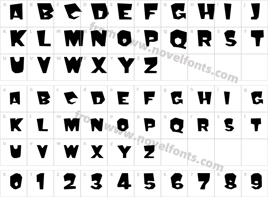 MondoBoldSWFTECharacter Map