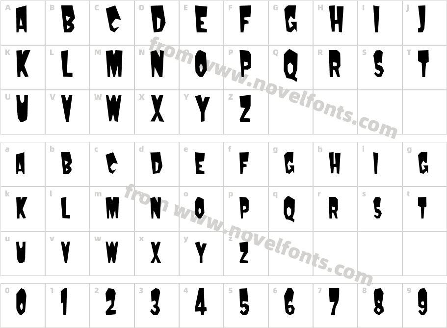 MondoCondensedRegularSWFTECharacter Map