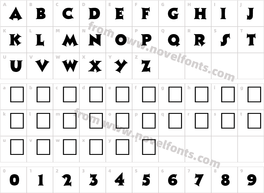 MonophonCharacter Map