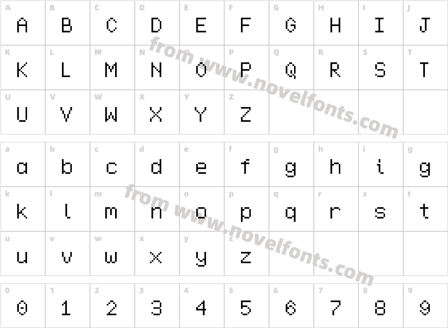 Monopixel RegularCharacter Map