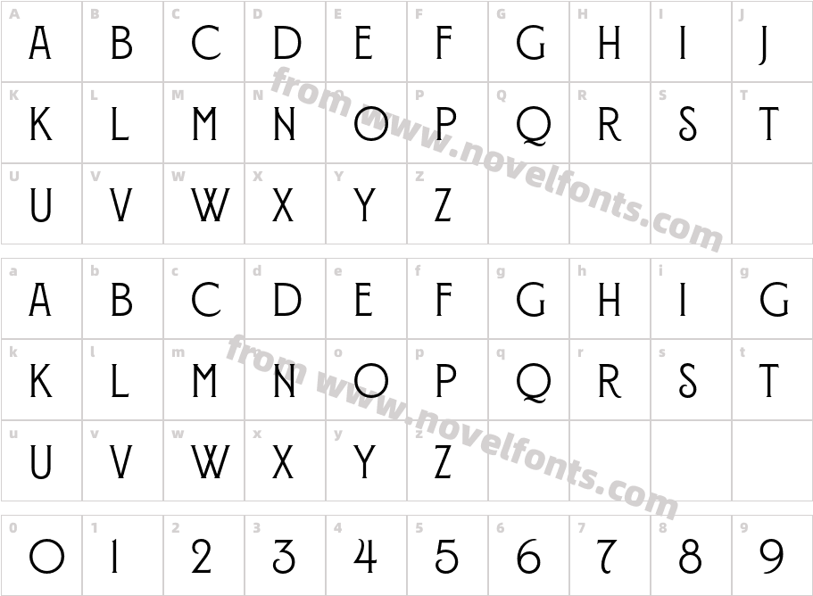 Montecatini Pro StrettoCharacter Map