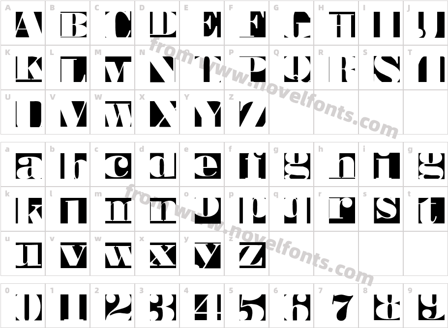 BodoblackSquaresCharacter Map