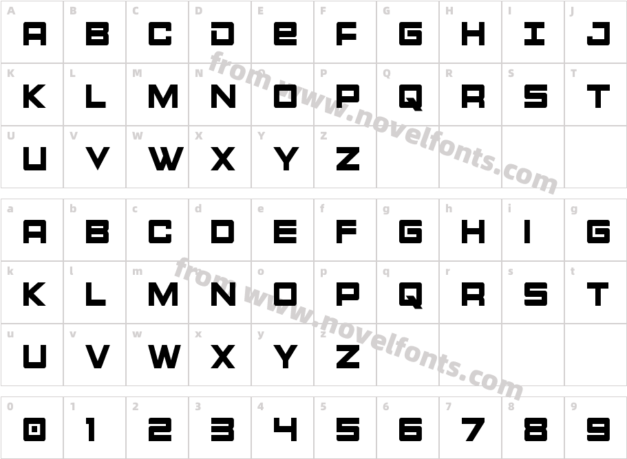 Montroc CondensedCharacter Map